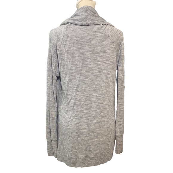 Athleta Gray Studio Wrap Magnetic Waterfall Draped Open Front Oversized Cardigan - Picture 3 of 6